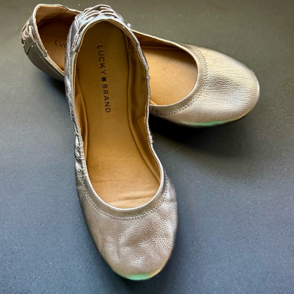 Ballet Flat Metallic Silver Light Gold 10‎ Minimalist Quiet Luxury Modern Comfy